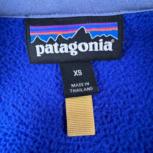Patagonia Tech Fleece Jacket Full Zip Harvest Moon Blue Womens XS Ski Hike Gorp - Picture 6 of 12